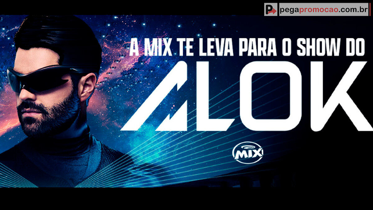 Promoção rádio Mix show Alok 2025