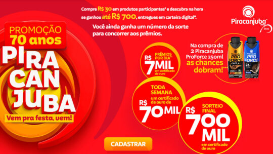 Promoção Piracanjuba 2025