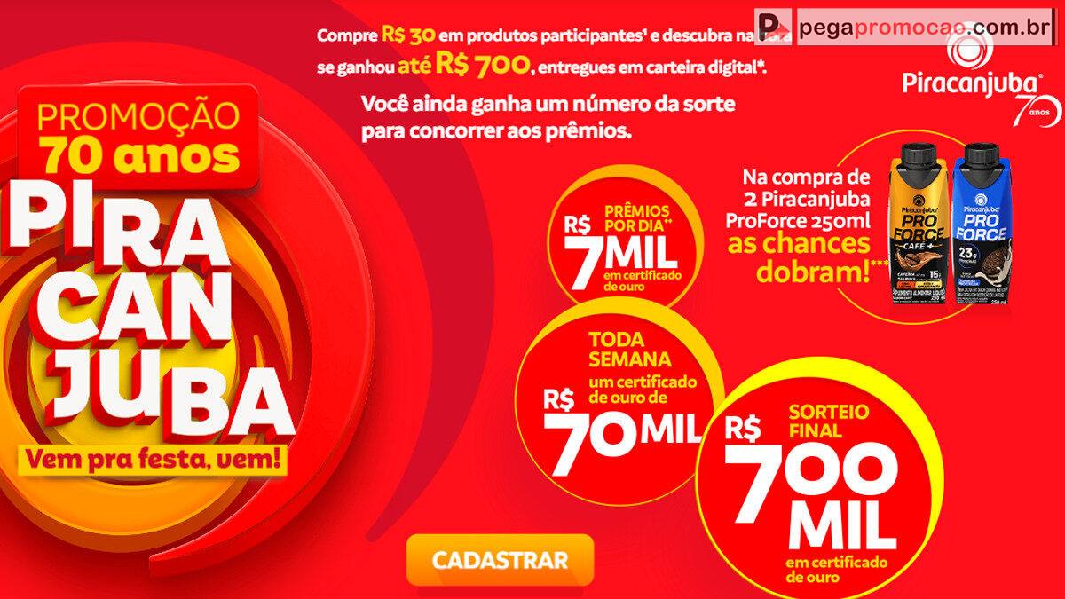 Promoção Piracanjuba 2025