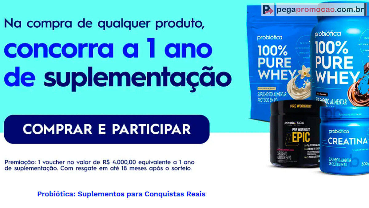 Promoção Probiótica suplementos
