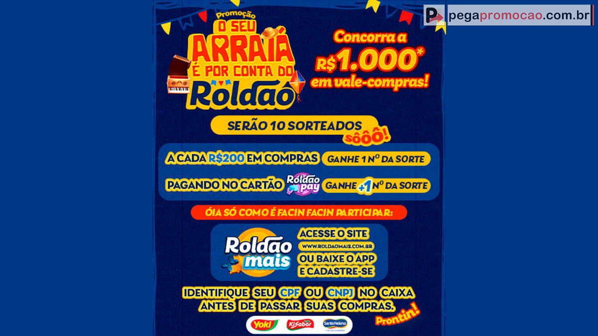 Promoção Roldão 2025: Ganhe Vale-Compras de R$ 1.000 para Curtir o Arraiá