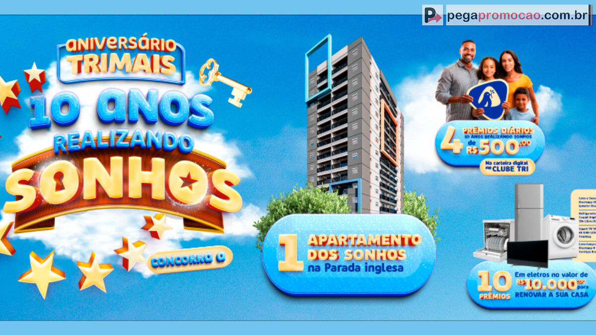Promoção Trimais Supermercados sorteio Apartamento