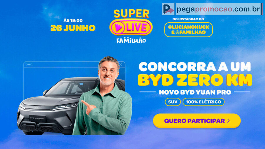 Banner da Promoção Familhão Superlive 2025