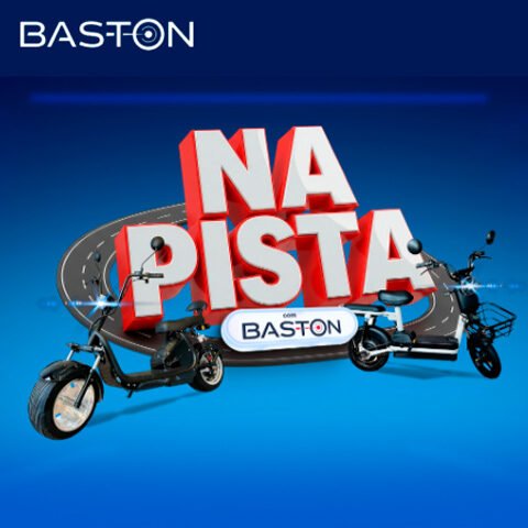 Banner quadrado da Promoção Na Pista com Baston 2025