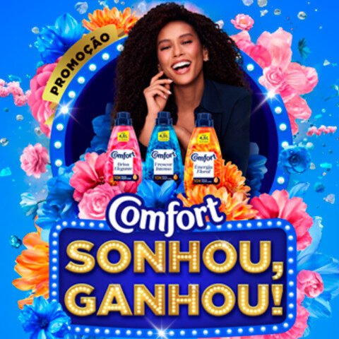 Banner quadrado da Promoção Comfort Sonhou, Ganhou 1 Milhão de Reais