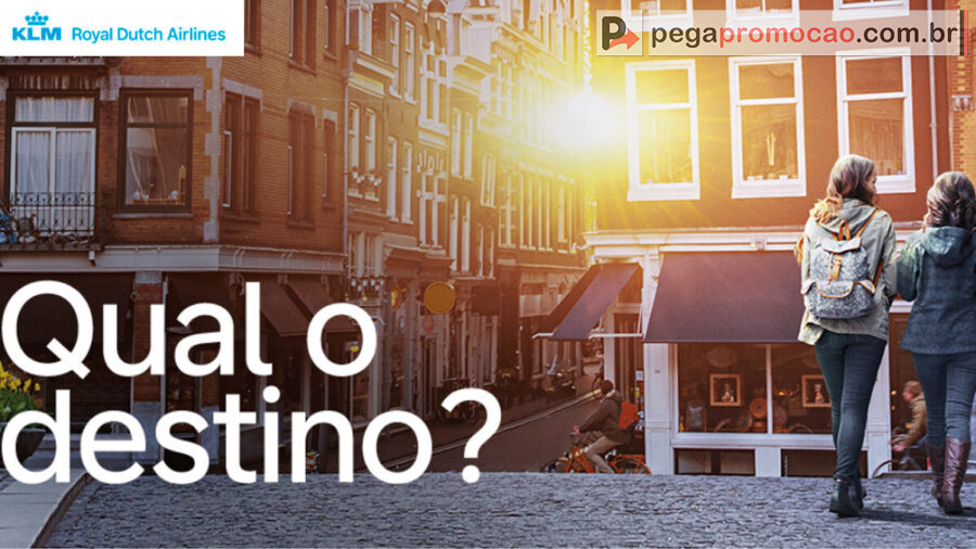 Banner da Promoção KLM 2025 Qual o Destino
