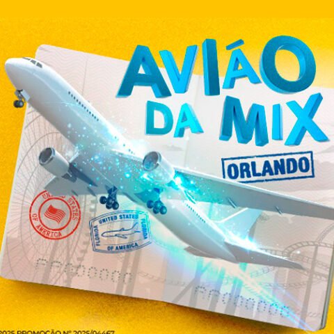 Banner quadrado da Promoção PagBank e Mix Sorteiam uma Viagem para Orlando