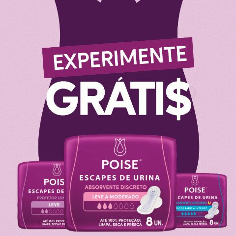 Banner quadrado da Promoção Poise Experimente Grátis 2025
