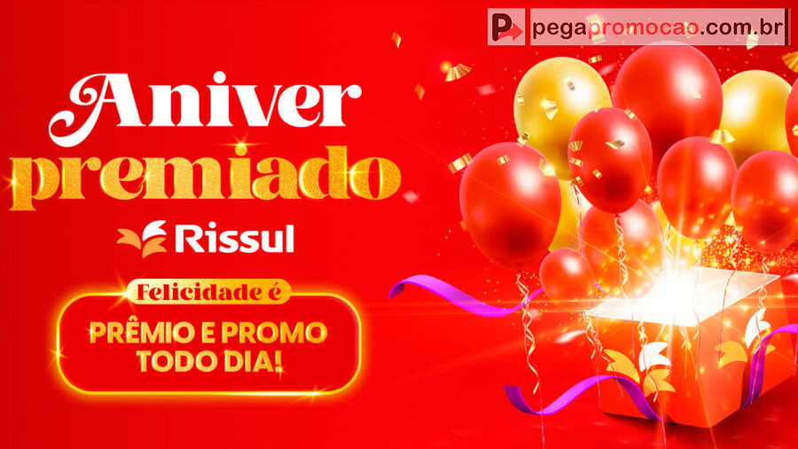 Banner da Promoção Rissul Aniversário Premiado 2025