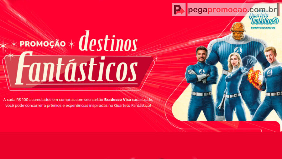 Promoção Visa Bradesco Destinos Fantásticos