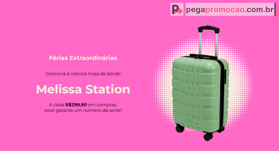 Banner da Promoção Melissa Férias Extraordinárias Station