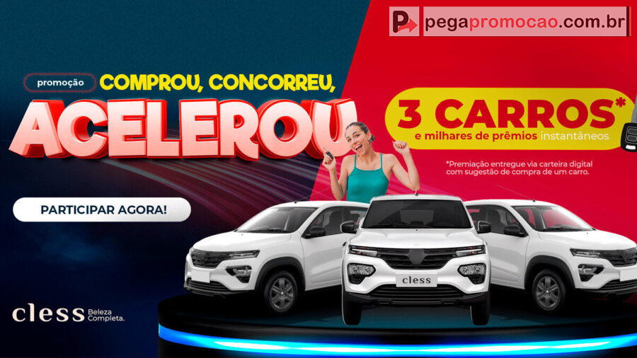 Banner da Promoção Cless Comprou, Concorreu, Acelerou!
