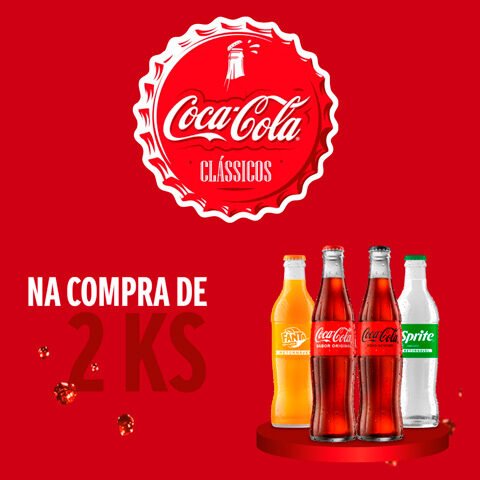 Banner quadrado da Promoção Clássicos Coca-Cola: Ganhe Kit de Porta Copos Exclusivo