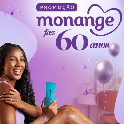 Banner quadrado da Promoção Monange 60 Anos 2025