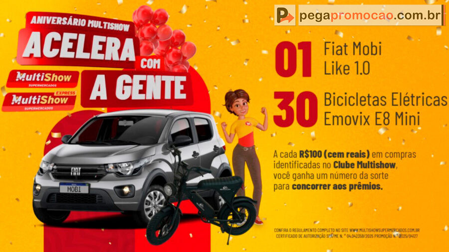 Banner da Promoção Multishow Aniversário 2025