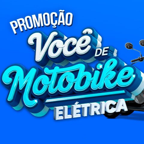 Banner quadrado da Promoção Assaí Você de Moto Bike Elétrica com Candura e Brilux
