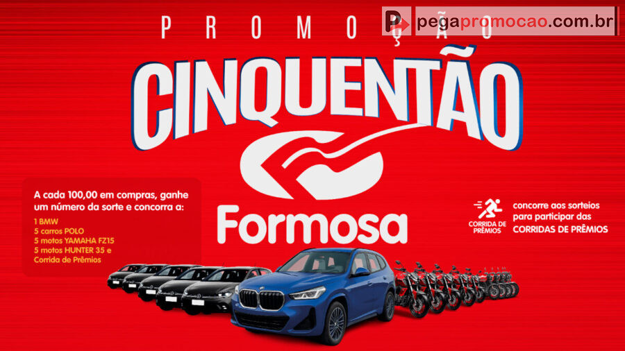 Banner da Promoção Formosa Cinquentão 2025