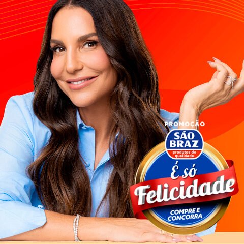 Banner quadrado da Promoção São Braz É Só Felicidade 2025