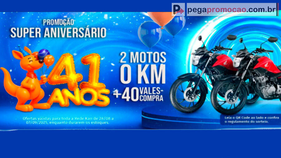 Banner da Promoção Super Kan 41 Anos