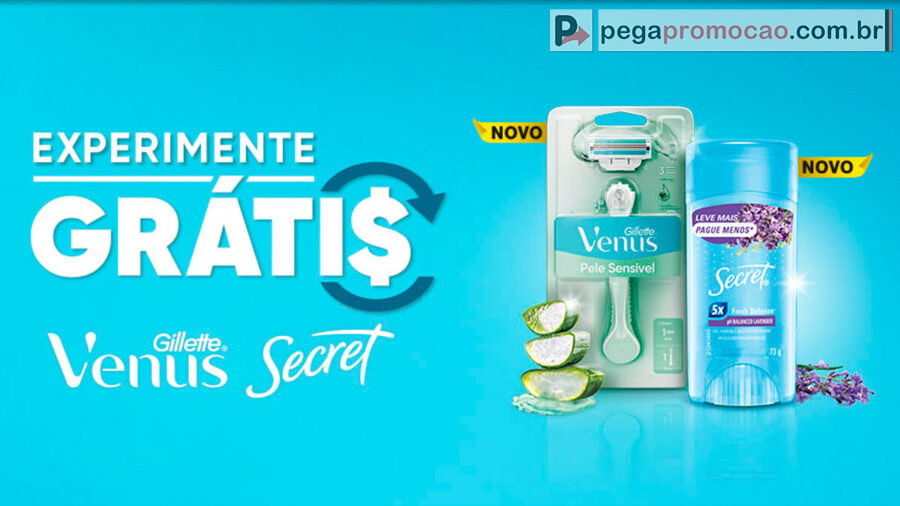 Promoção Experimente Grátis Secret e Vênus