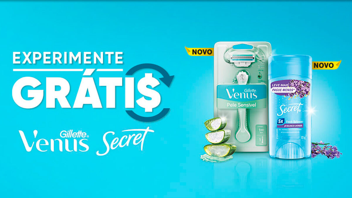 Banner da Promoção Experimente Grátis Secret e Vênus