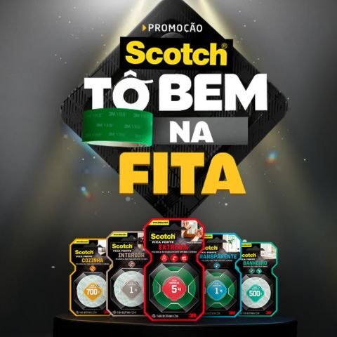 Banner quadrado da Promoção TÔ BEM NA FITA 3M & Scoth Brand