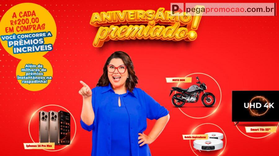 Banner da Promoção Aniversário Premiado Mercadão dos Óculos