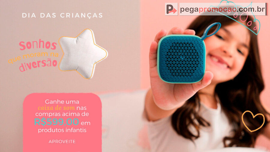 Banner da Promoção Dia das Crianças Karsten 2025: Compre e Ganhe uma Caixa de Som USB!