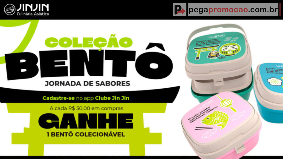 Banner da Promoção Jin Jin Coleção Bentôs 2025: Compre e Ganhe seu Bentô Box Colecionável