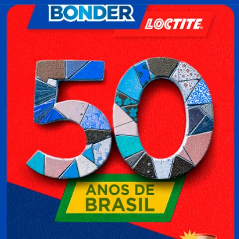 Banner quadrado da Promoção Super Bonder 50 Anos