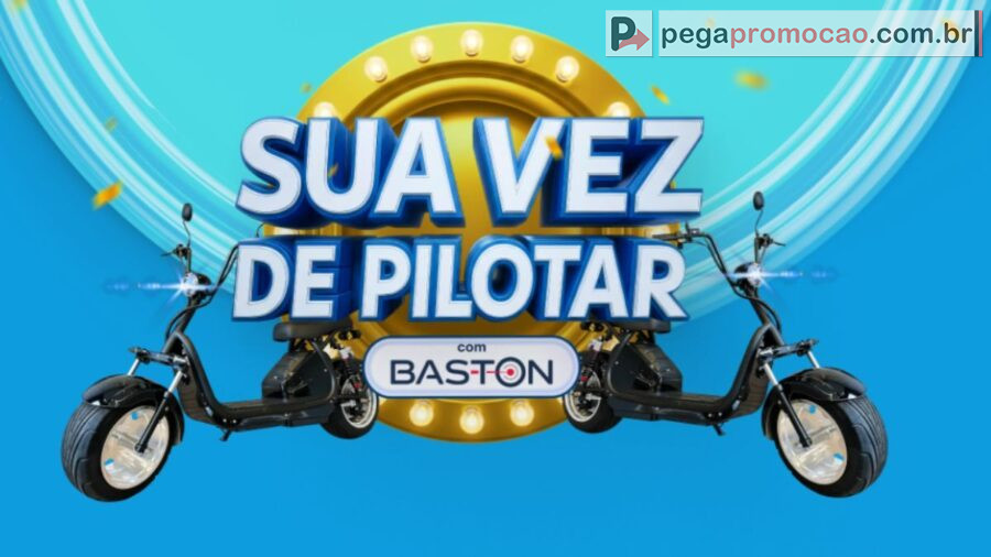 Banner da Promoção Sua Vez de Pilotar com Baston 2025: Ganhe Scooters!