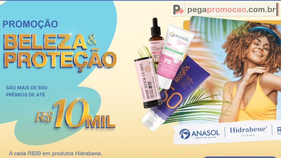 Banner da Promoção Beleza e proteção com Hidrabene e Anasol