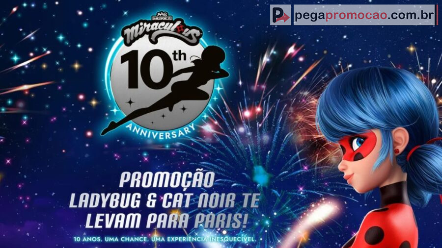 Banner da Promoção LADYBUG & CAT NOIR EM PARIS! Miraculous 2025 
