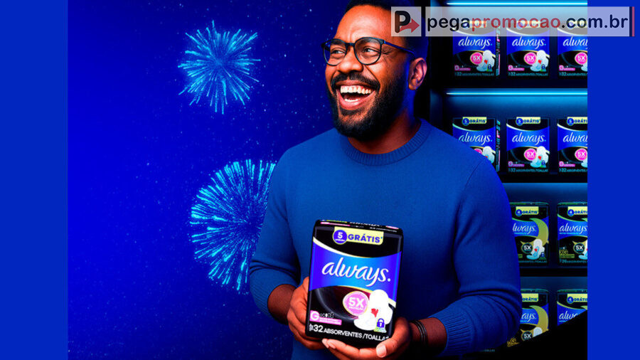 Banner da Promoção Always Noites Premiadas 2025: Prêmios de R$ 12 mil para Lojistas