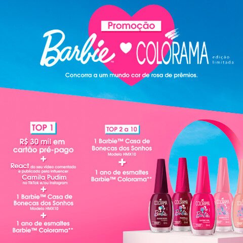 Banner quadrado da Promoção Barbie Colorama