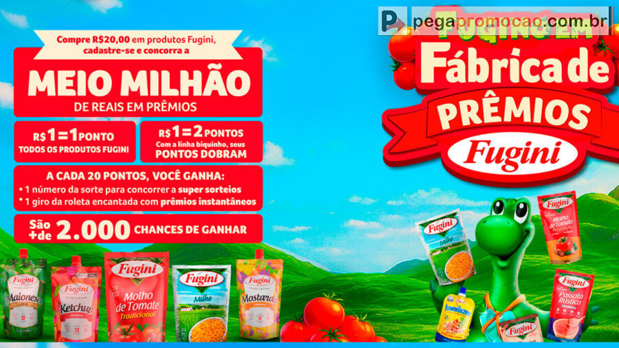 Banner da Promoção Fábrica de Prêmios Fugini