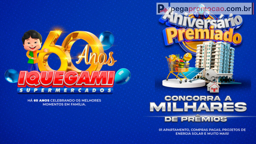 Banner da Promoção Iquegami 2025 Aniversário 60 Anos: Concorra a um Apartamento!