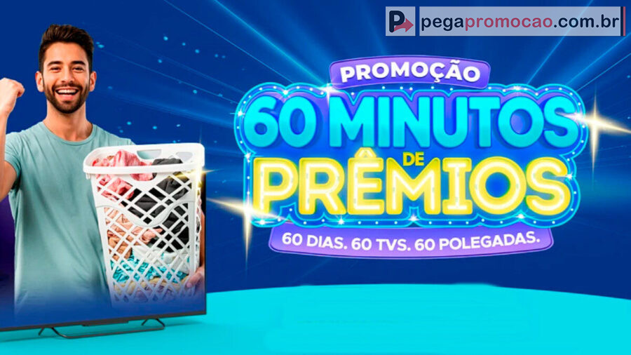 Banner da Promoção Lavanderia 60 Minutos de Prêmios 2025: Concorra a 32 Smart TVs