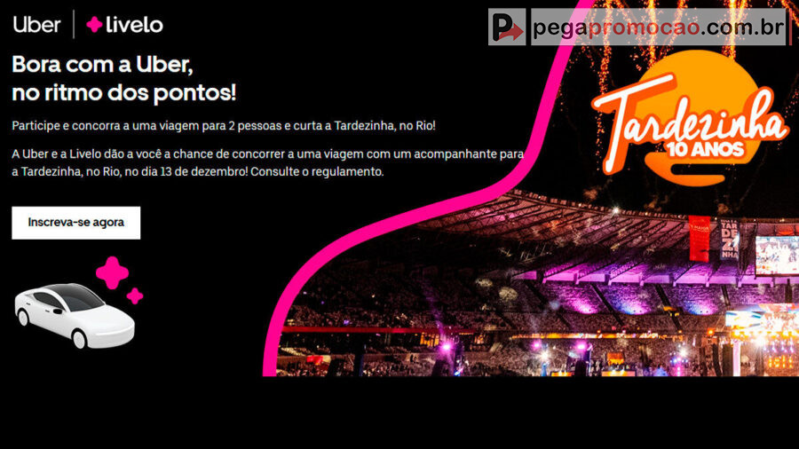 Promoção No ritmo dos Pontos Uber e Livelo
