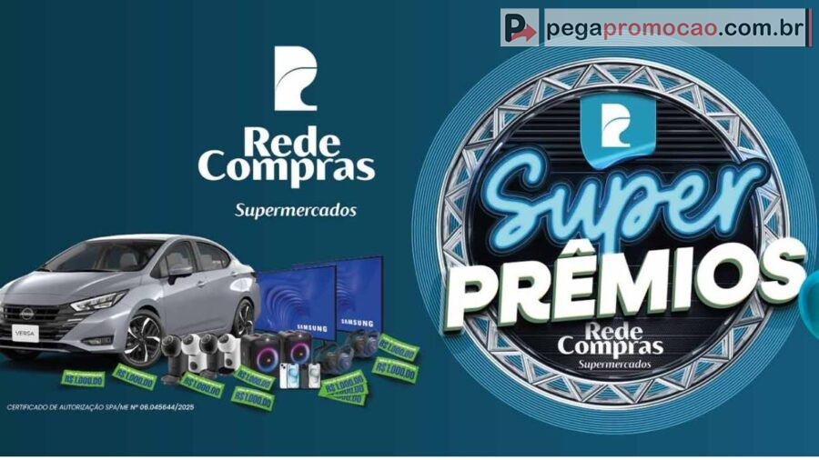 Banner da Promoção SUPER PRÊMIOS REDE COMPRAS