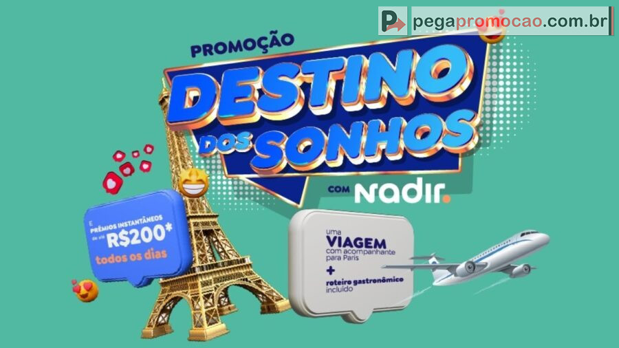 Banner da Promoção Nadir Destino dos Sonhos com 