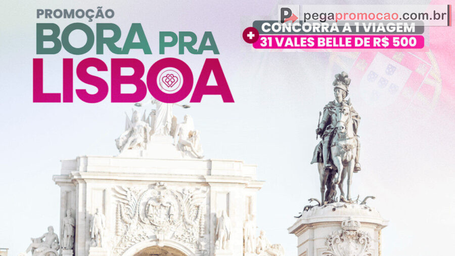 Banner da Promoção Belle 2025 Bora Para Lisboa: Concorra a Viagem e R$ 500