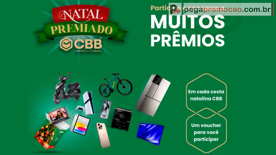 Banner da Promoção Natal Premiado Cesta Básica Brasil