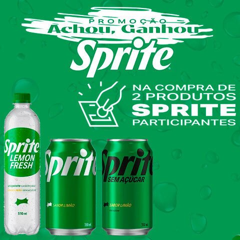 Banner quadrado da Promoção Verão Sprite Achou Ganhou