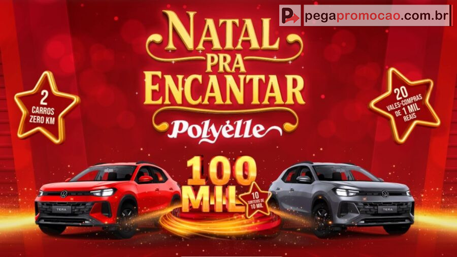 Banner da Promoção NATAL PRA ENCANTAR POLYÈLLE 2025