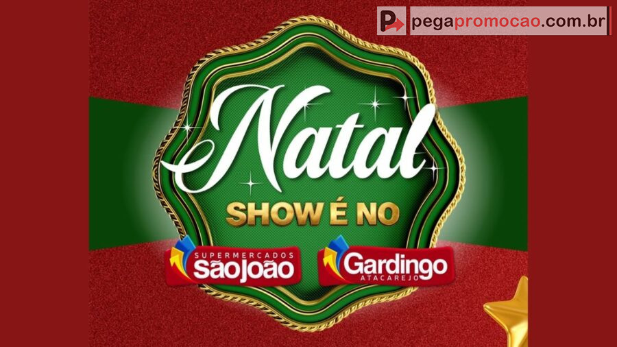 Banner da Promoção Natal Supermercados São João e Gardingo