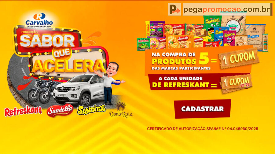 Promoção R Barbosa Supermercados Sabor que Acelera! GSA 2025