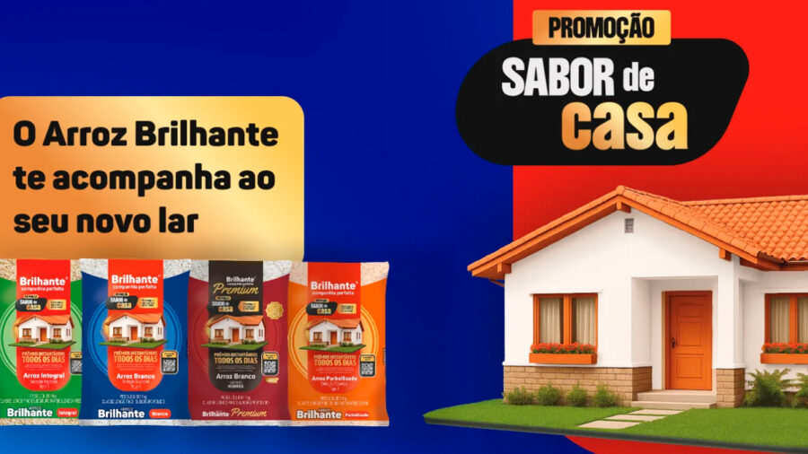 Banner da Promoção Arroz Brilhante Sabor de Casa