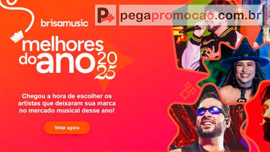Promoção Prêmio Melhores do Ano Brisamusic 2025: Vote nos Seus Ídolos
