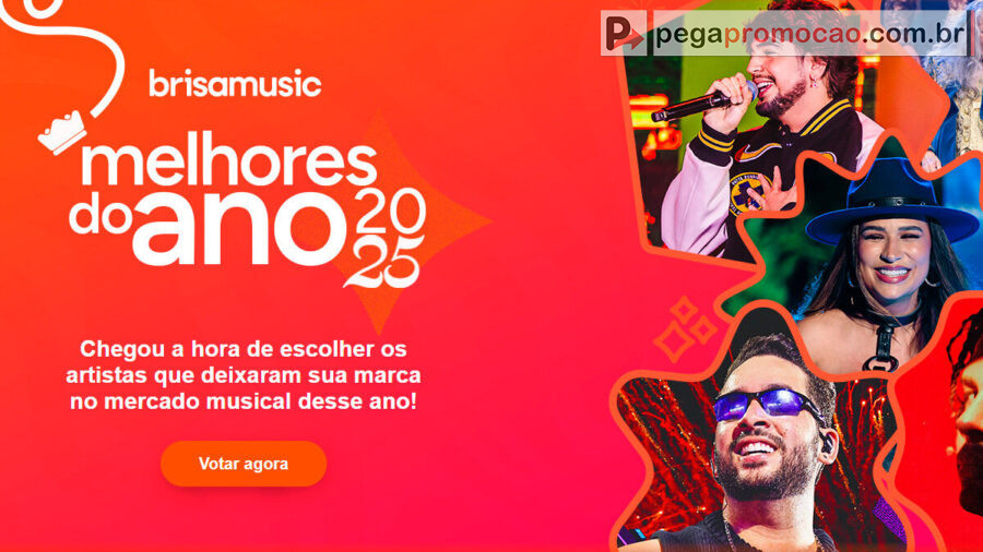 Banner da Promoção Prêmio Melhores do Ano Brisamusic 2025: Vote nos Seus Ídolos